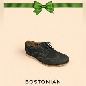 Bostonian Nubuck Leather Wingtip Oxford Shoes Dark Blue 11M